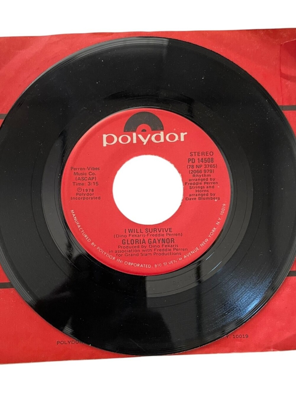 Gloria Gaynor - I Will Survive / Substitute Polydor PD 14508 7" 45 RPM Vinyl